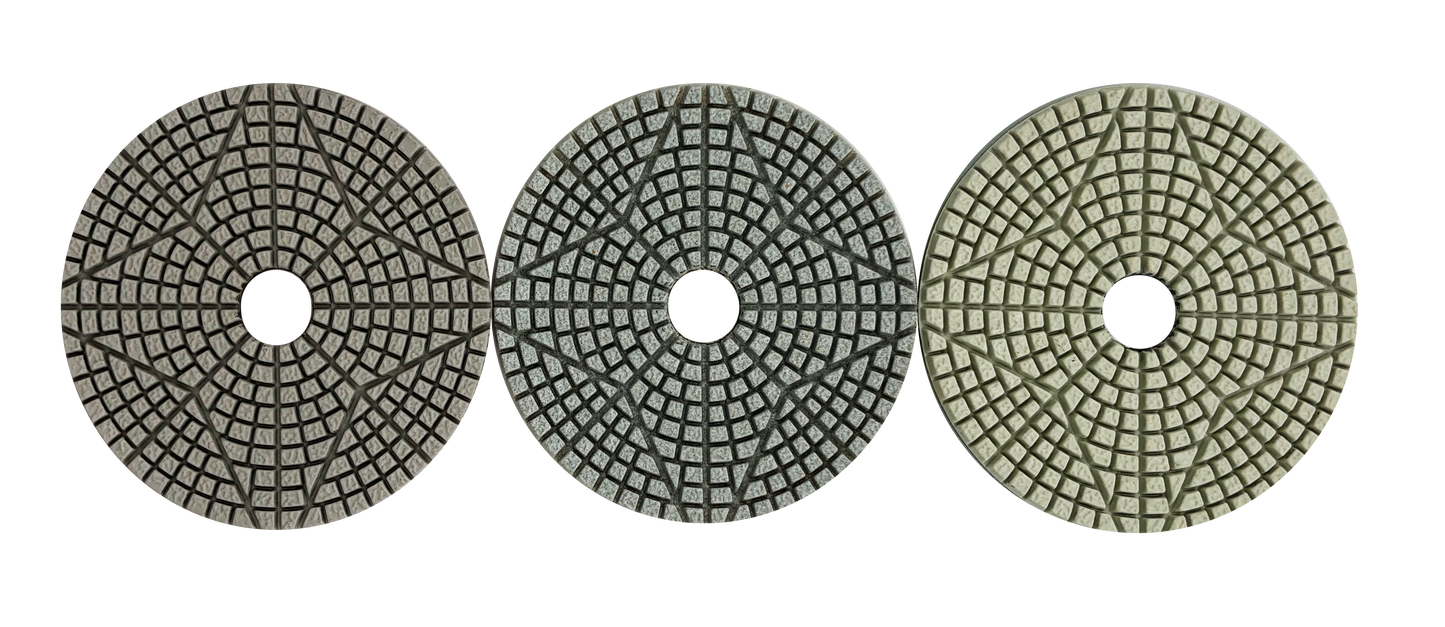 Pack of 10 Wet Polishing - 3 Step Star